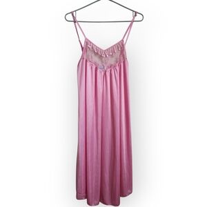 Elegant Pink Satin Chemise